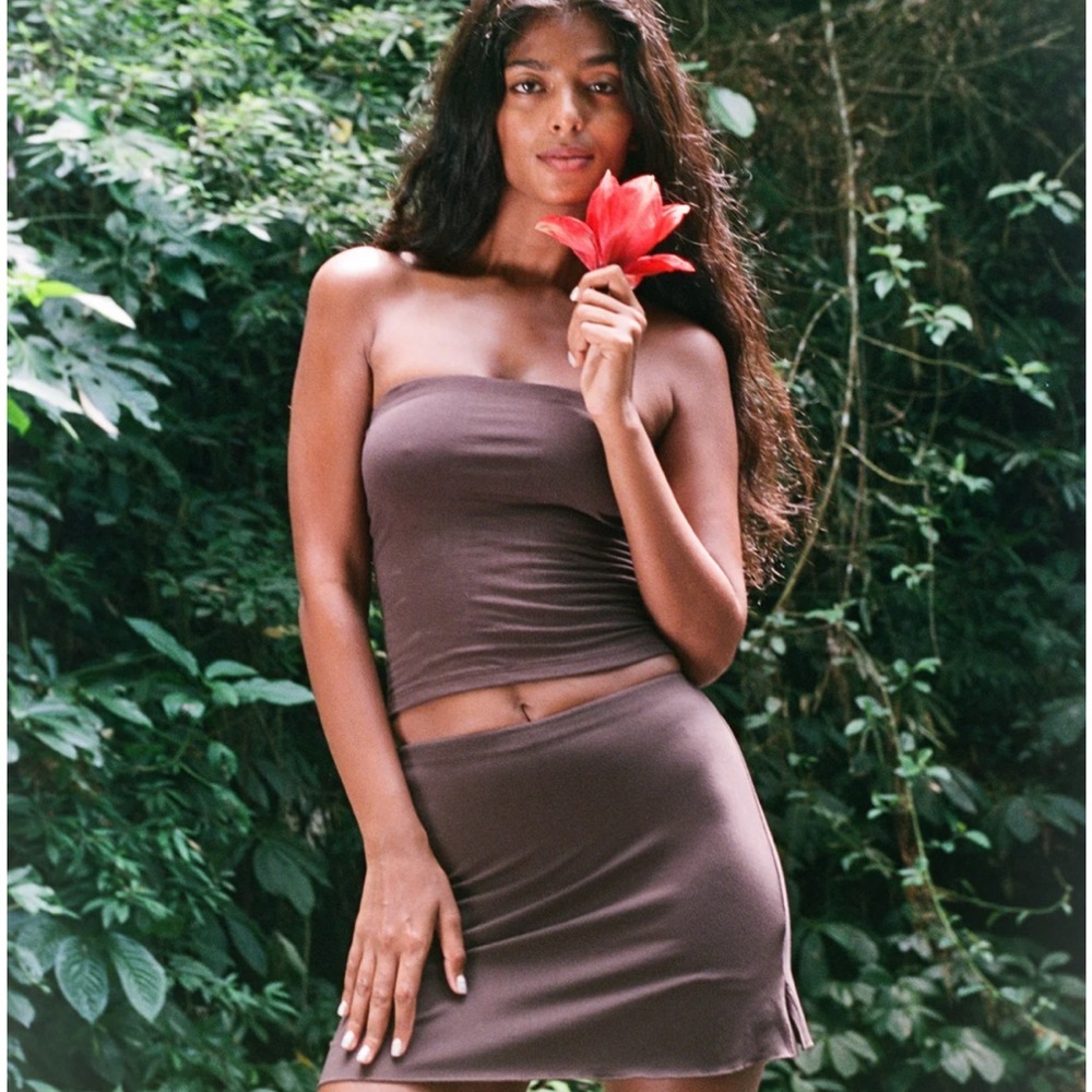 Indigo Luna Earth Angel skort in Carob